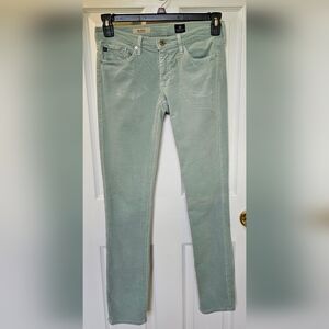 Adriano Goldschmied Size 26R Light Teal Corduroy Jeans